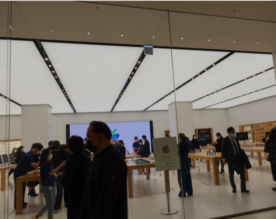 애플스토어 조명